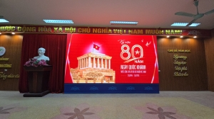 Thi công Màn Hình LED hội trường vượt tiến độ cho Đại Lễ 2/9