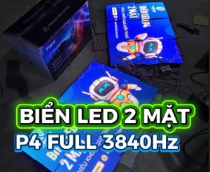 Setup Biển LED ma trận 2 mặt P4 sử dụng cáp 2 mặt