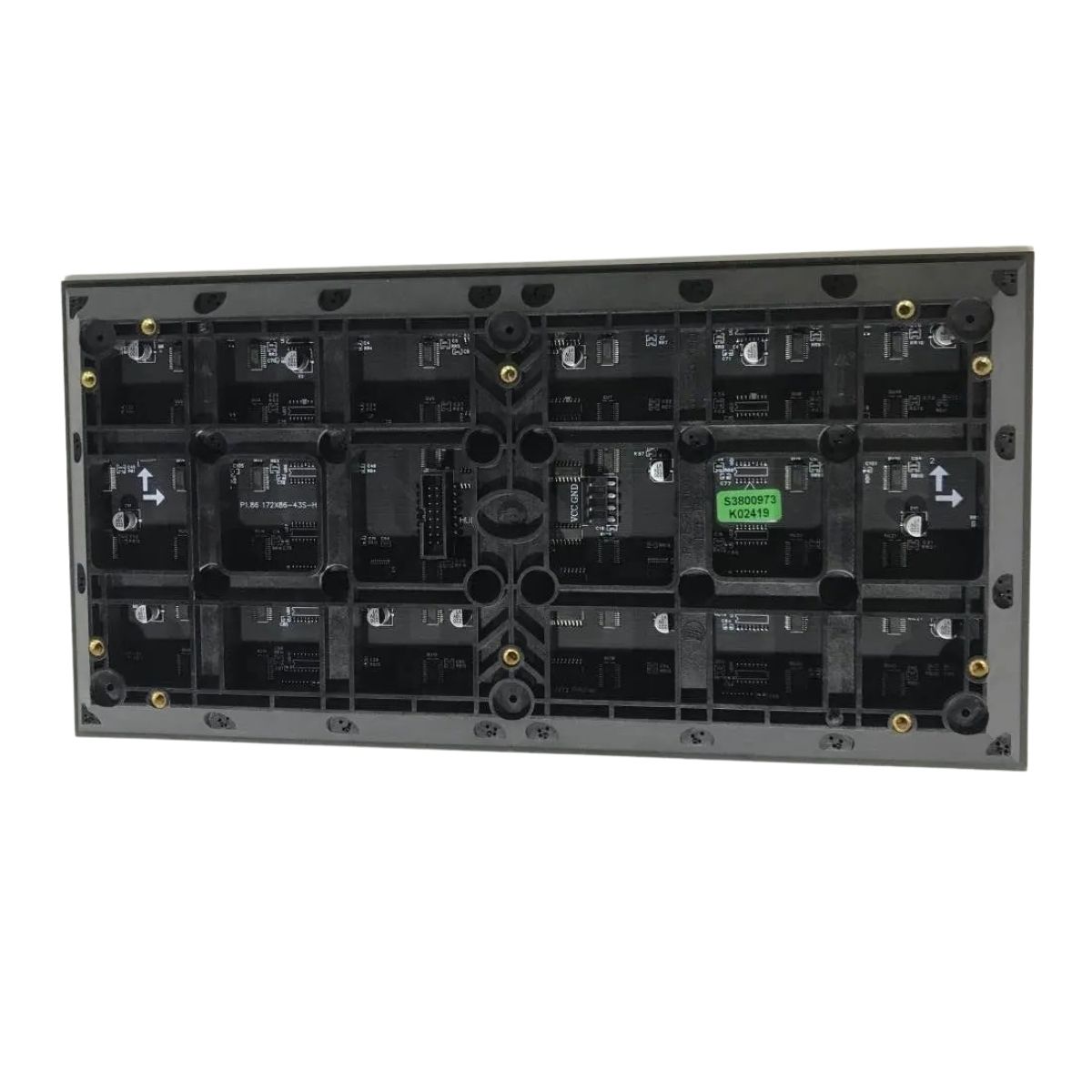 Thiết kế mặt sau Module P1.86 Indoor vát góc