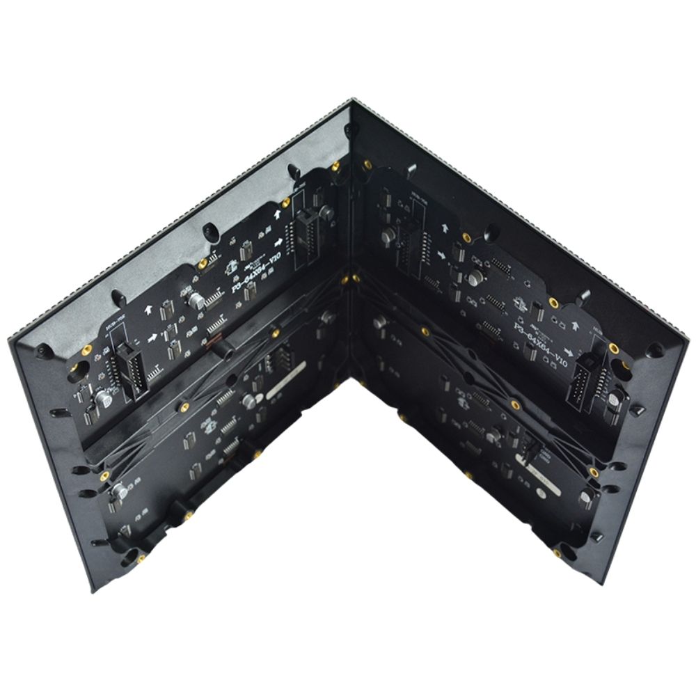 Thiết kế gấp 90độ tấm Led trong nhà P3 full vát cạnh