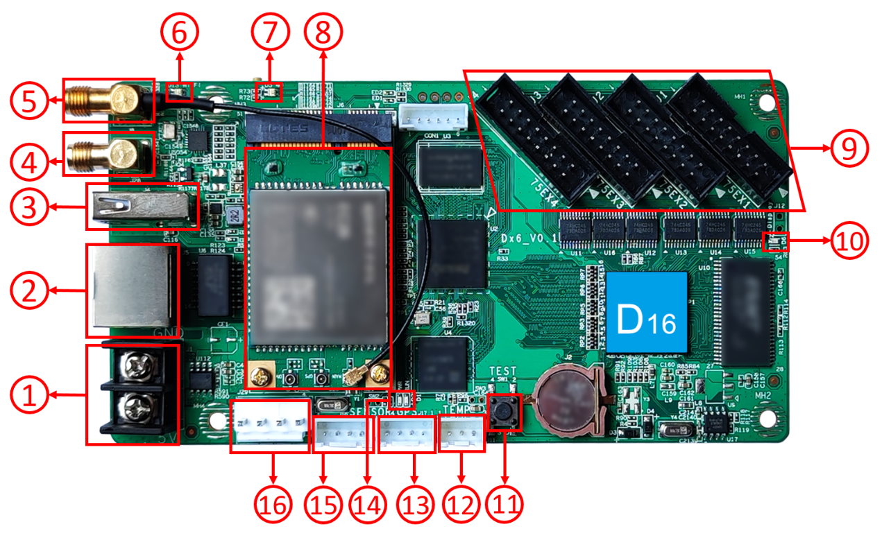 Chi tiết ký thuật mạch điều khiển HD D16 WIFI
