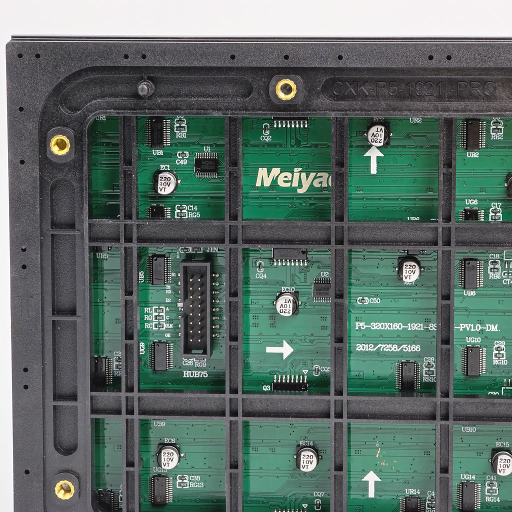 Thiết kế mặt sau tấm Led P5 full outdoor Meiyad