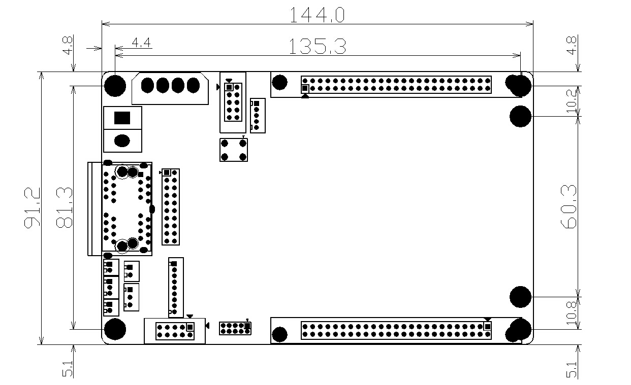 Bản vẽ mạch Card thu màn hình LED Linsn RV908M32 DK43