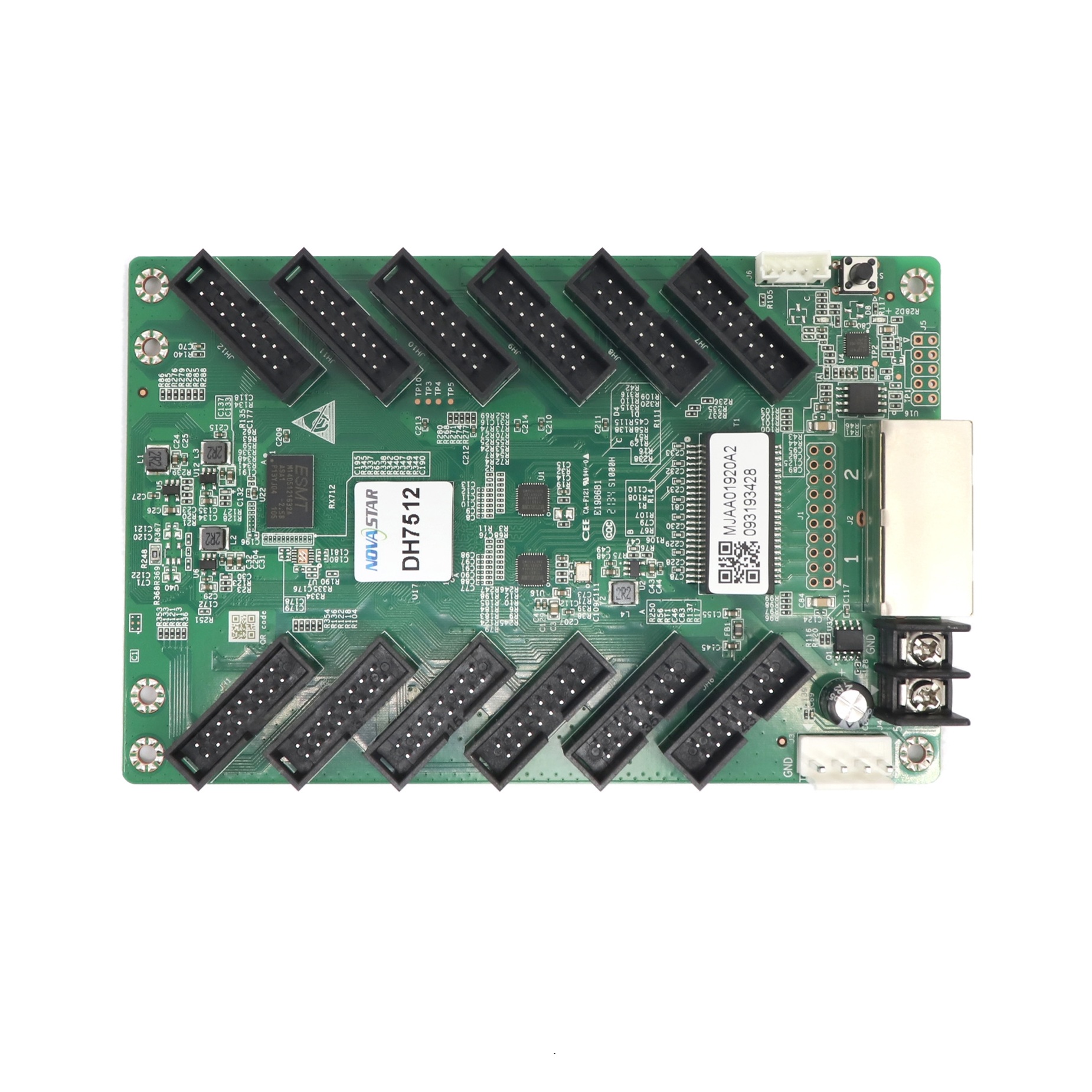 Thiết kế mặt trước Card thu Novastar DH7512 DK46