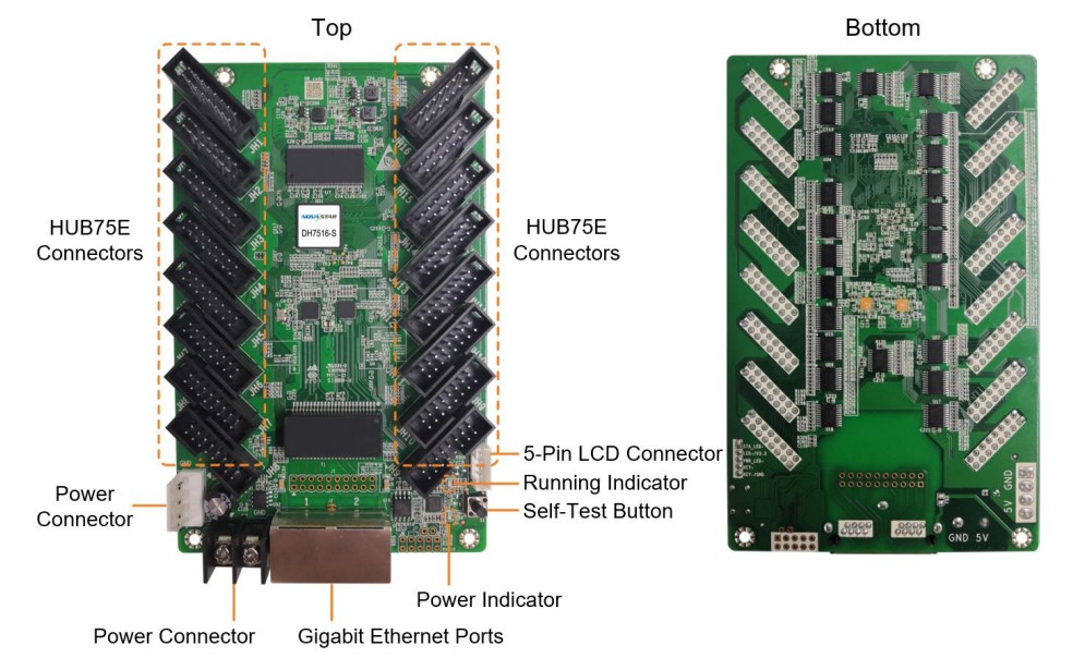 Thiết kế chi tiết Card thu Novastar DH7516-S DK48