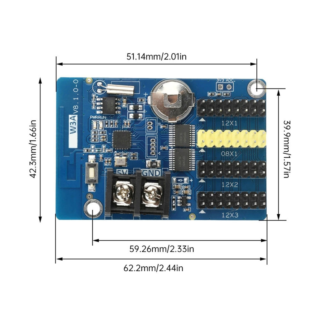 Thông số kỹ thuật mạch điều khiển HD W3A WIFI DK8