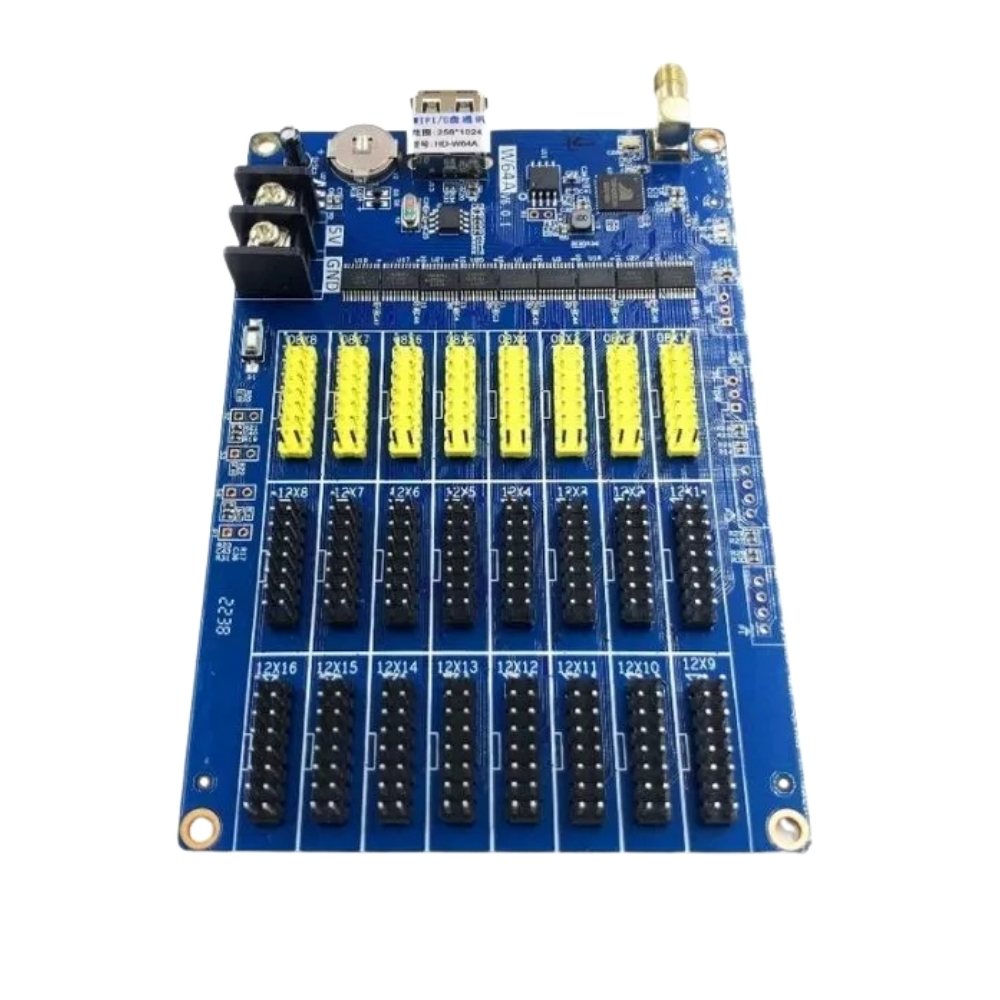 Thiết kế Card điều khiển Led ma trận HD W64A mạnh mẽ bền chắc