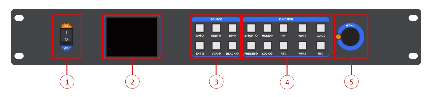 Thiết kế mặt trước Bộ xử lý hình ảnh HD VP1620C WIFI DK75