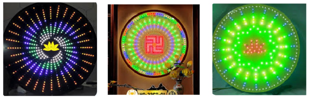 LED liền dây tạo đèn hào quang