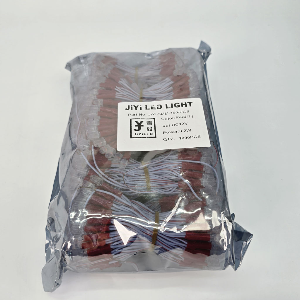 Tổng kho Led liền dây 5mm JIYI 12V đỏ