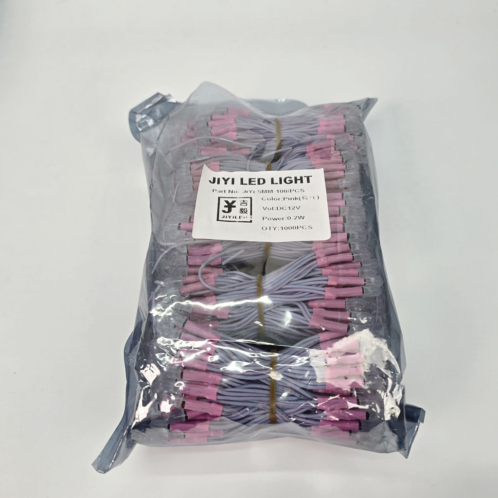 Tổng kho Led liền dây 5mm JIYI 12V hồng