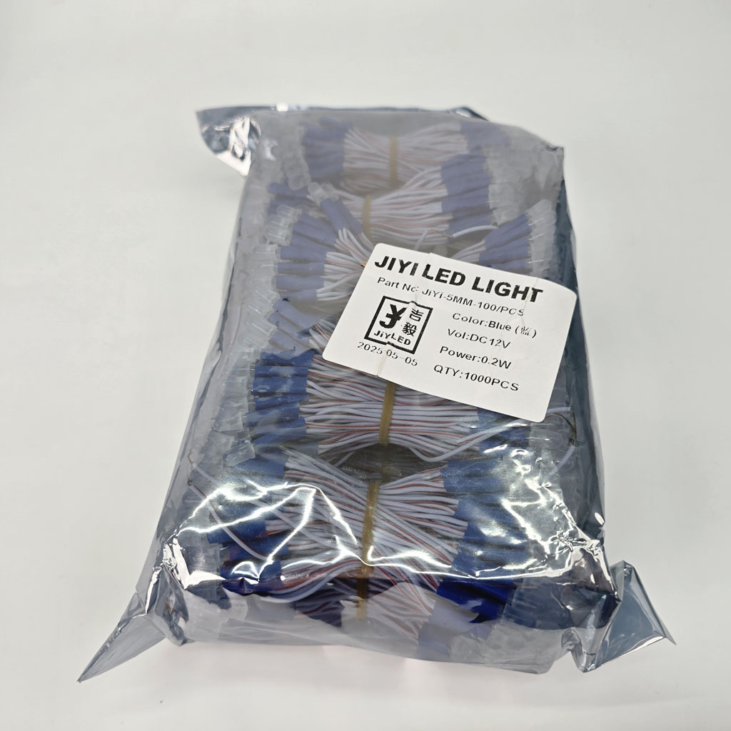 Tổng kho Led liền dây 5mm JIYI 12V xanh dương