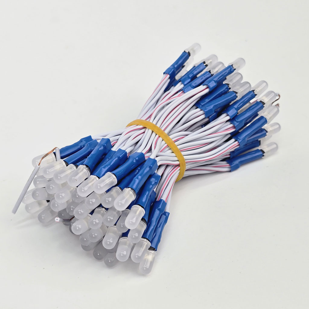 Led liền dây 5mm JIYI 12V xanh dương chính hãng