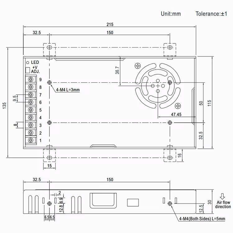 Thông số kỹ thuật nguồn led LED N509