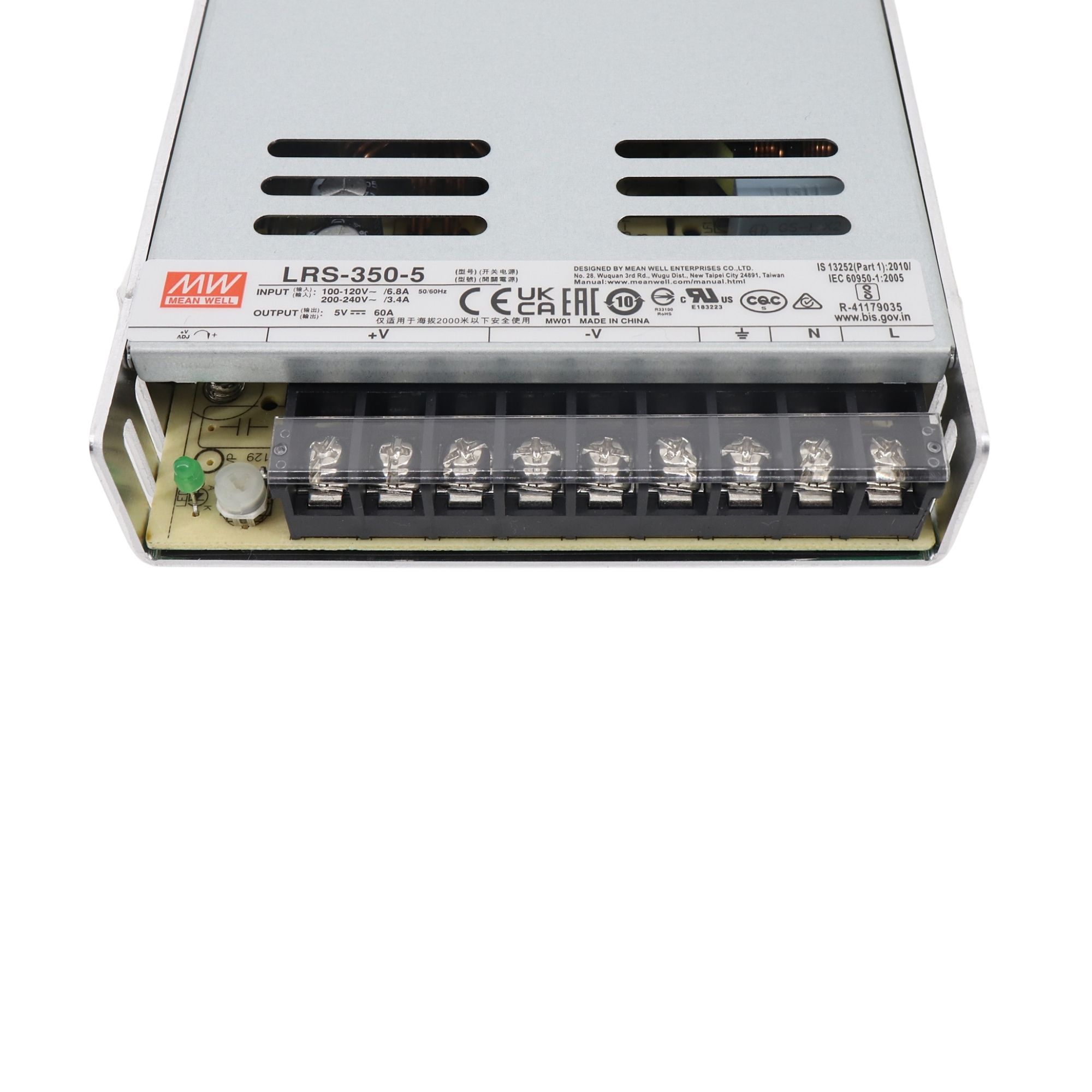 Nguồn led 5V trong nhà Meanwell LRS-350-5 60A