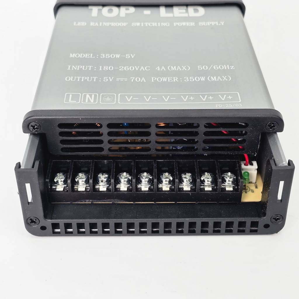 Nguồn led 5V 70A ngoài trời TOP