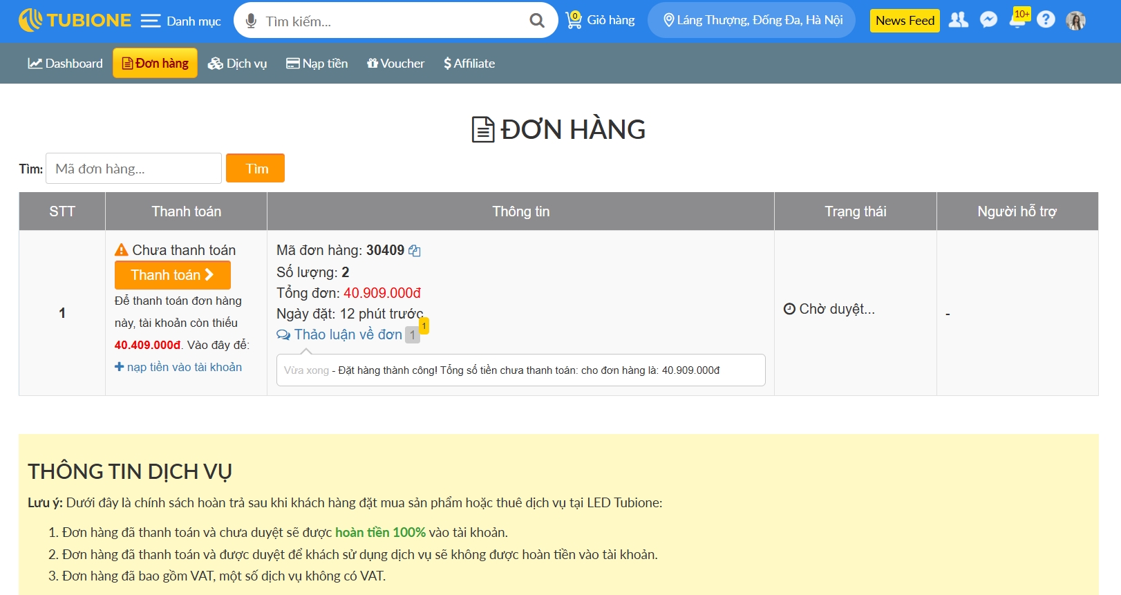 Hướng dẫn mua hàng