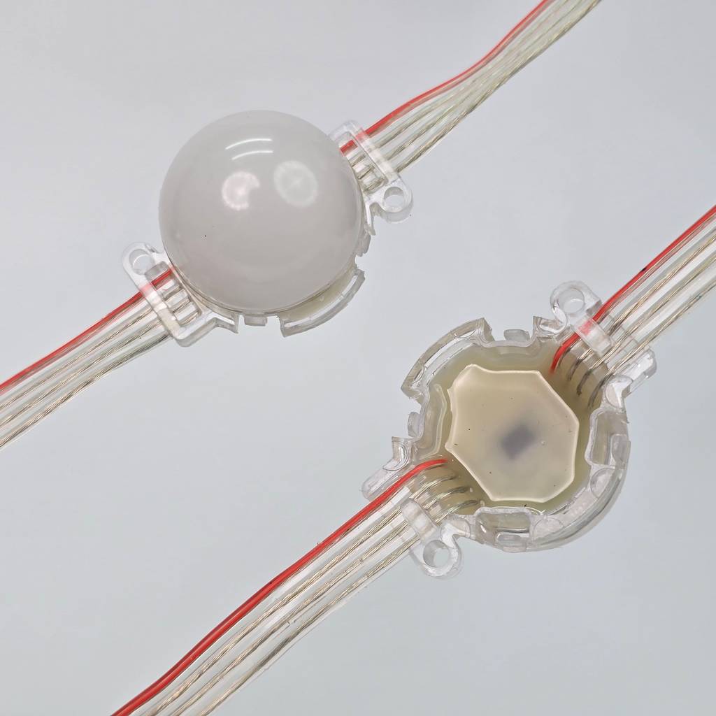 Tổng đại lý Led bát 30mm Full color IC 8206 đầu đục