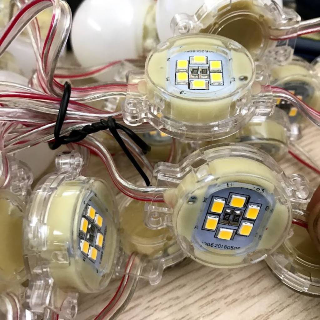 Tổng đại lý Led bát 30mm đầu trong 24V trắng ấm ATX