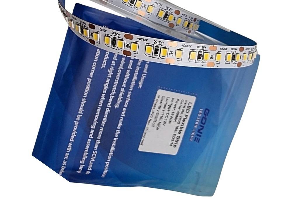 Led dây dán 2835 12V 168 Led 4000K GONIE giá sỉ