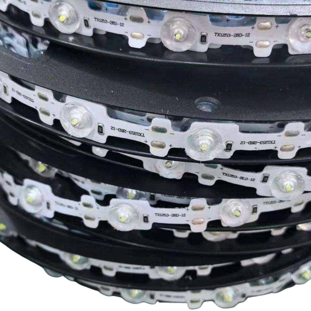 Tổng kho Led dây dán ziczac 12V 3030 thấu kính tỏa trắng ấm ngoài trời