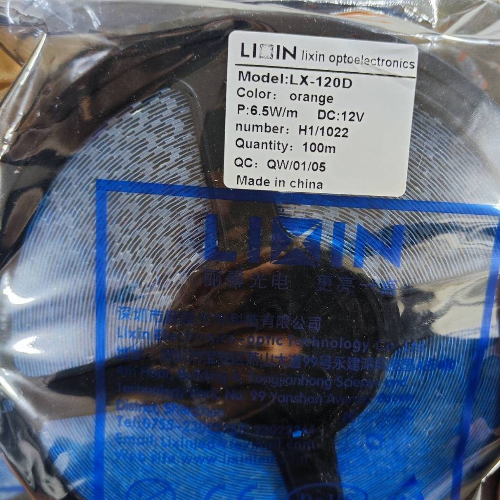 Nhà phân phối Led dây dán ziczac 12V 120 led cam LIXIN ngoài trời LS40