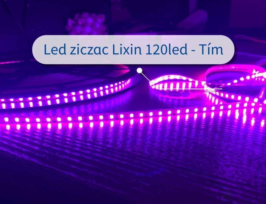 Tổng đại lý Led dây dán ziczac 12V 120 led tím LIXIN ngoài trời LS43