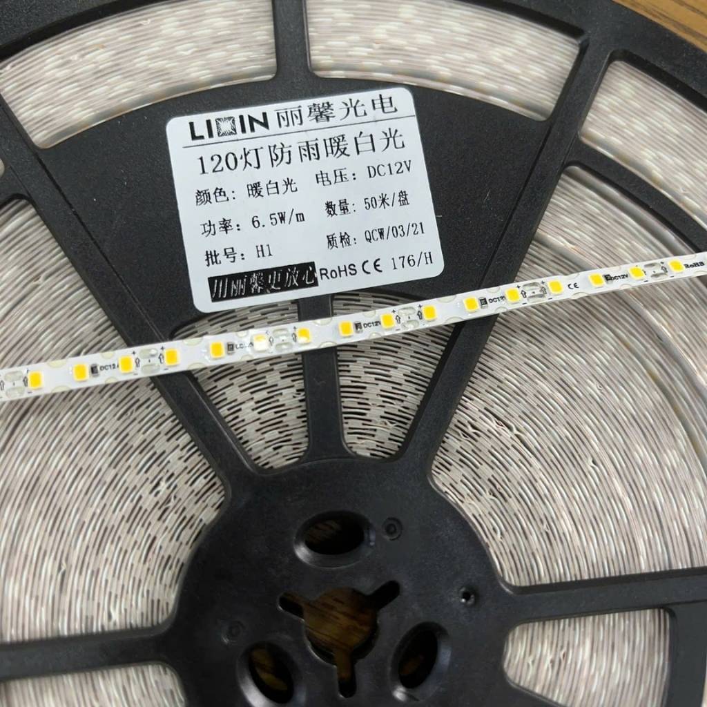Tổng kho Led dây dán ziczac 12V 120 led vàng nắng 3000K LIXIN ngoài trời LS46
