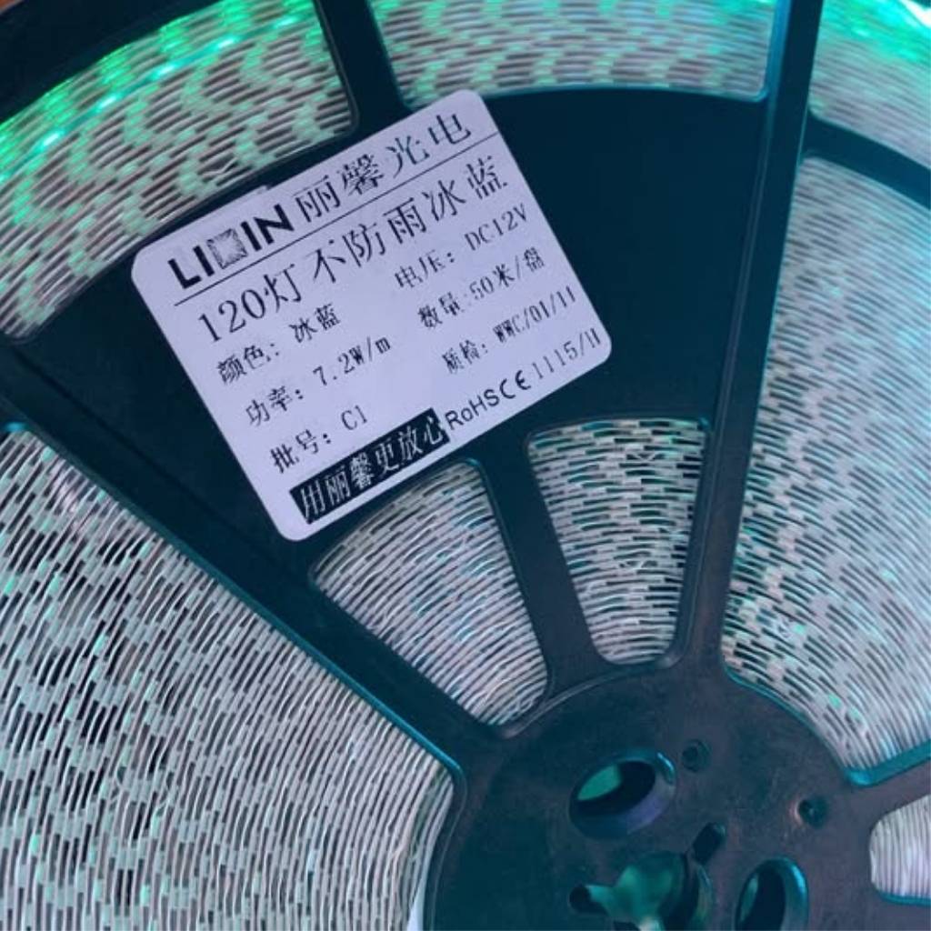 Đai lý Led dây dán ziczac 12V 120 led xanh ngọc LIXIN ngoài trời LS49