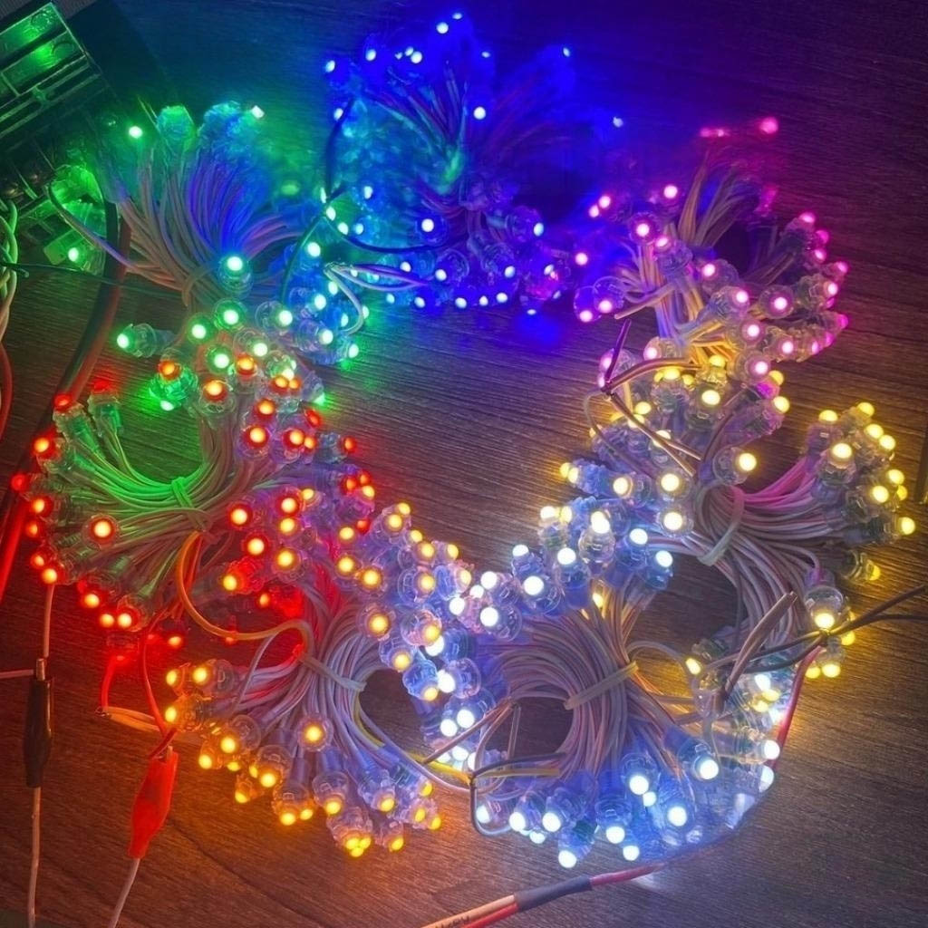 Led đúc F5 12V hồng ATX đế 9mm giá sỉ