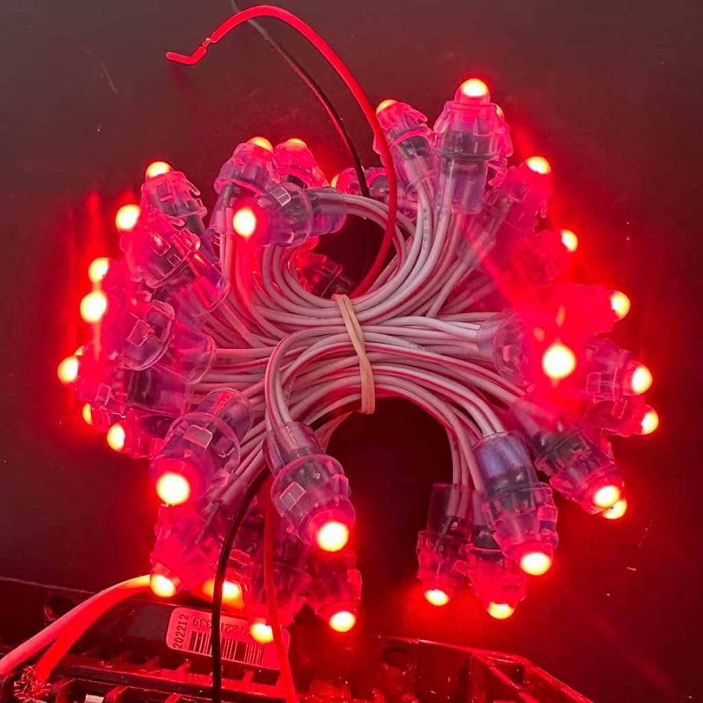 Led đúc F7 12V đỏ ATX đế 12mm chính hãng