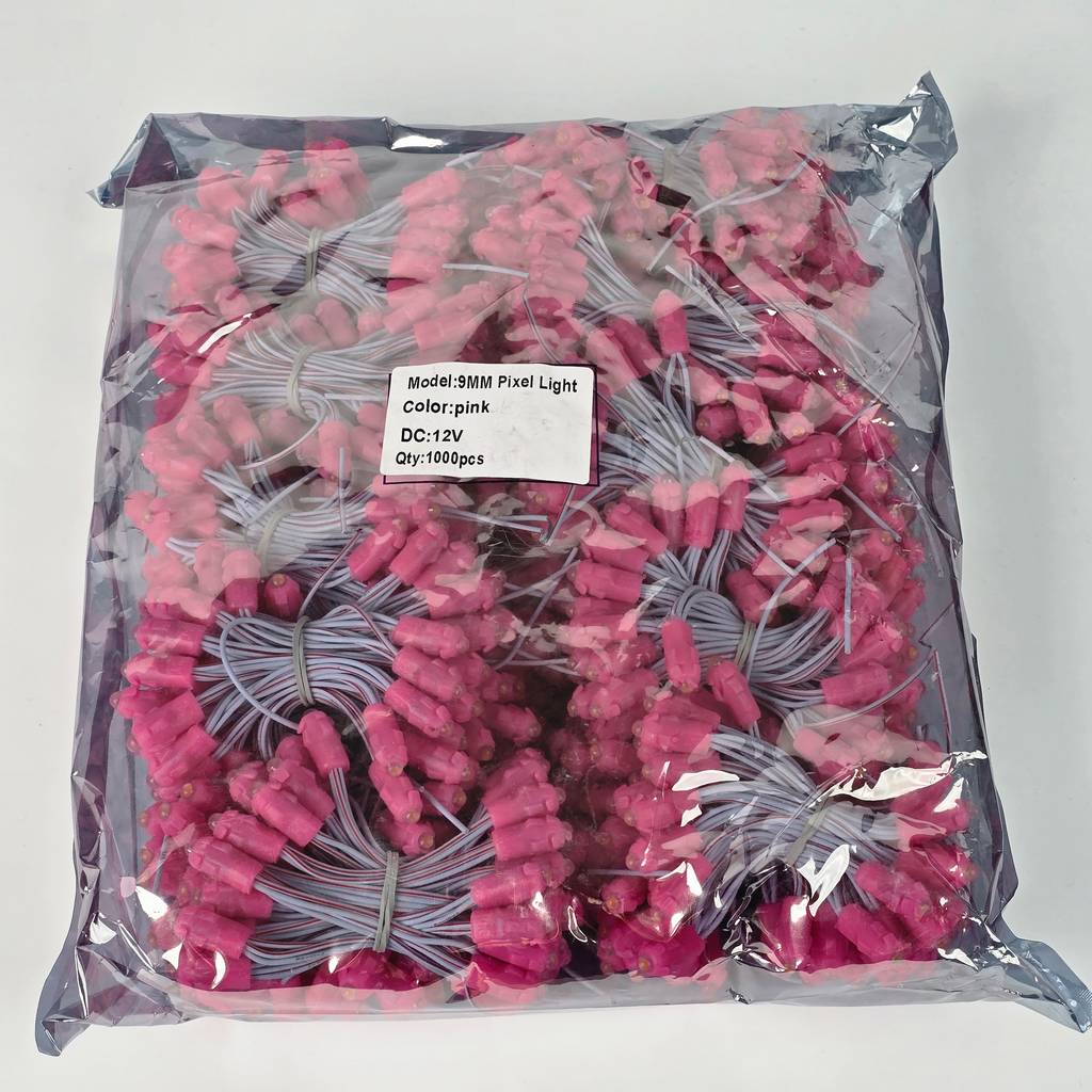 Kho Led đúc F5 12V hồng JHL đế 9mm