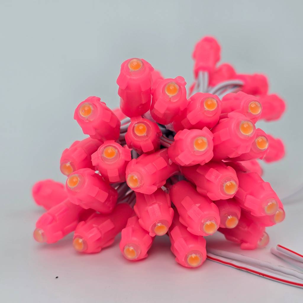 Led đúc F5 12V hồng JHL đế 9mm chính hãng