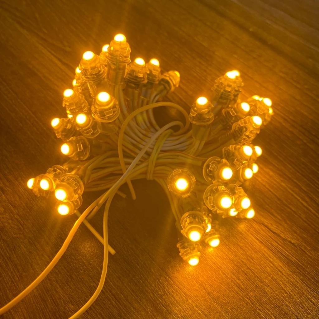 Led đúc F5 12V vàng ATX đế 9mm chính hãng