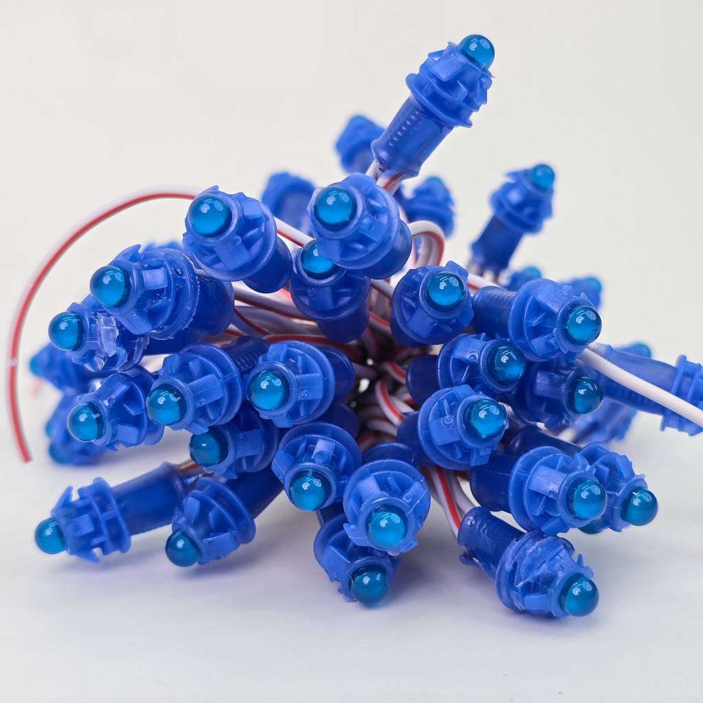 Tổng kho Led đúc F5 12V xanh dương TYY đế 9mm