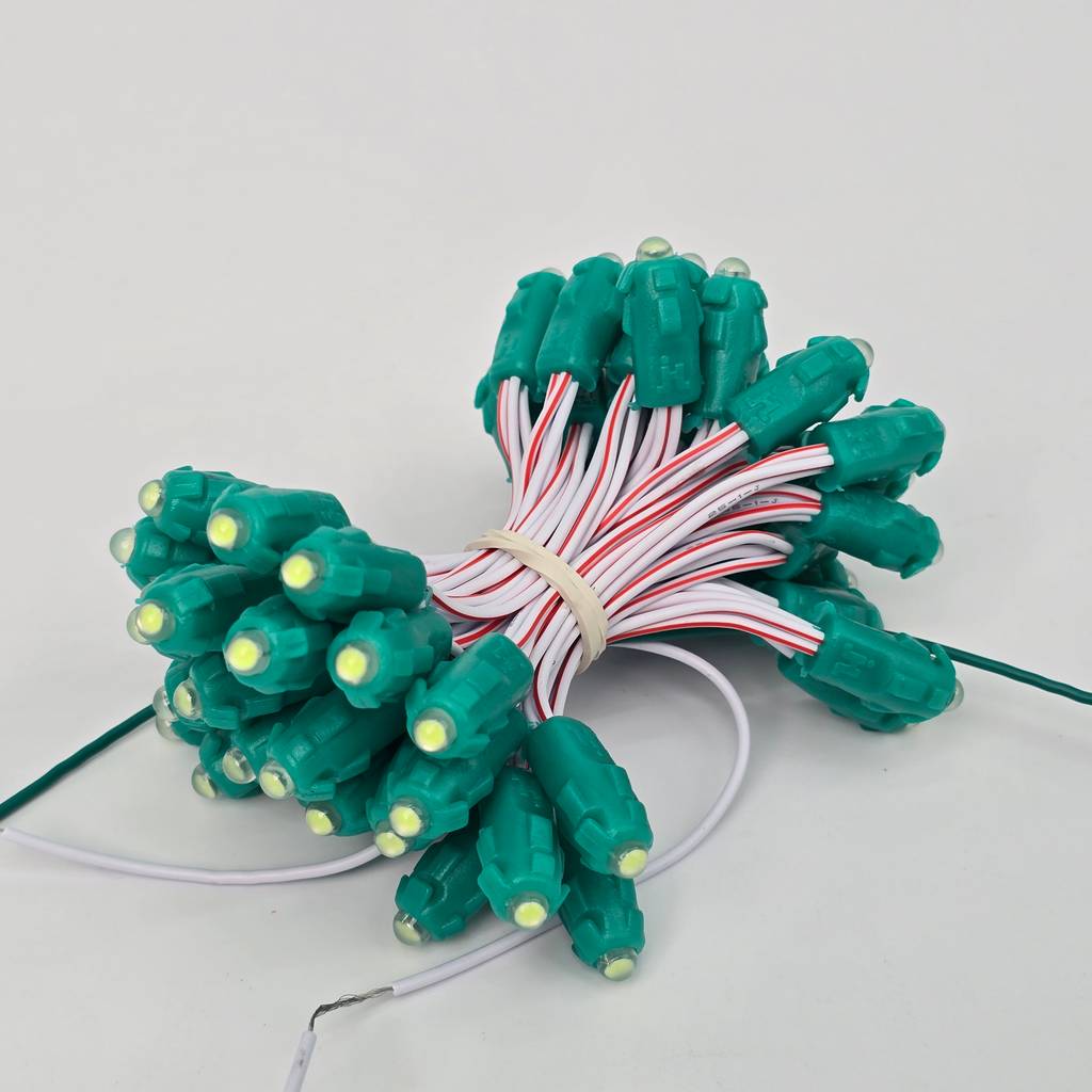 Tổng kho Led đúc F5 12V xanh lá JHL đế 9mm