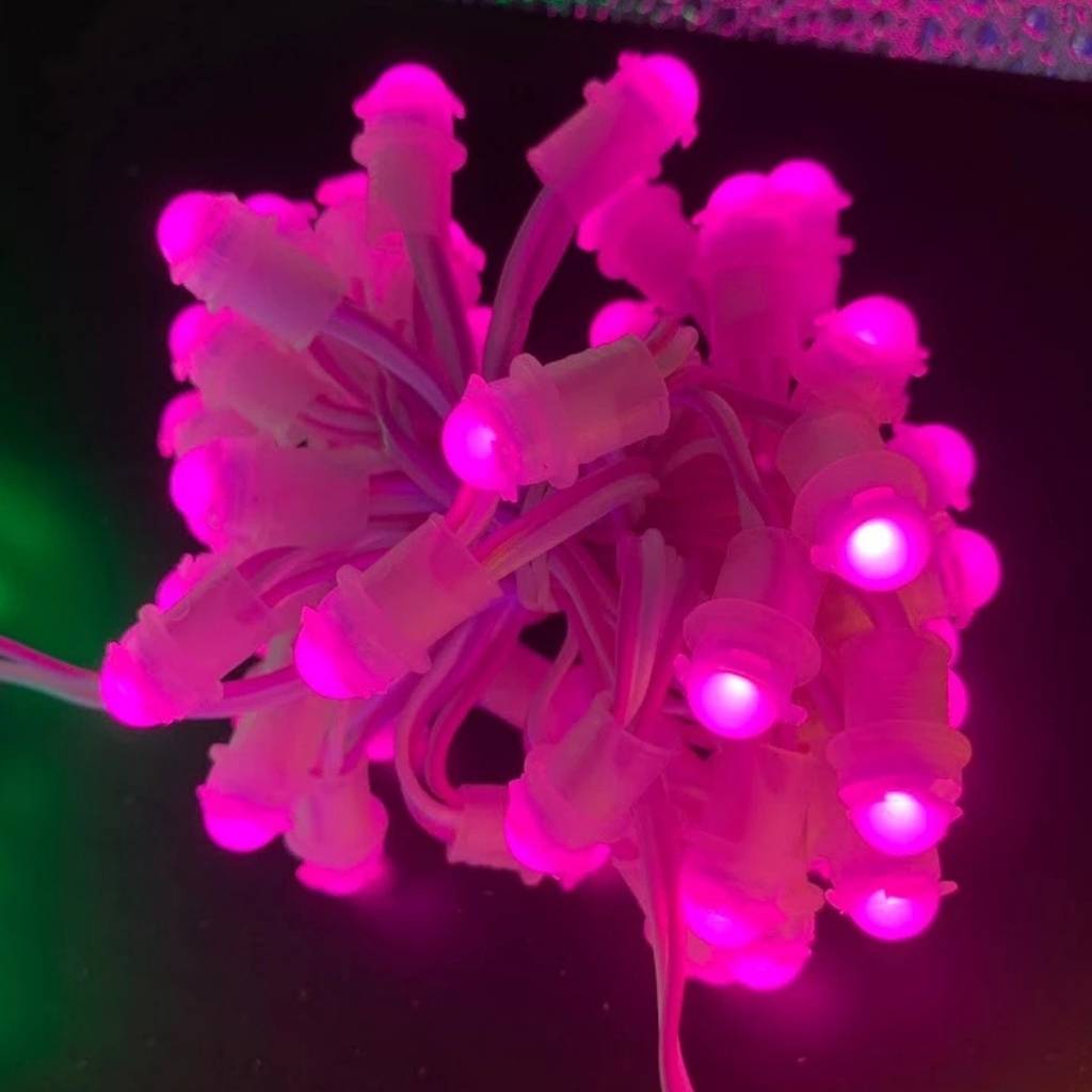 Led đúc F9 12V hồng SMD đế 9mm chính hãng