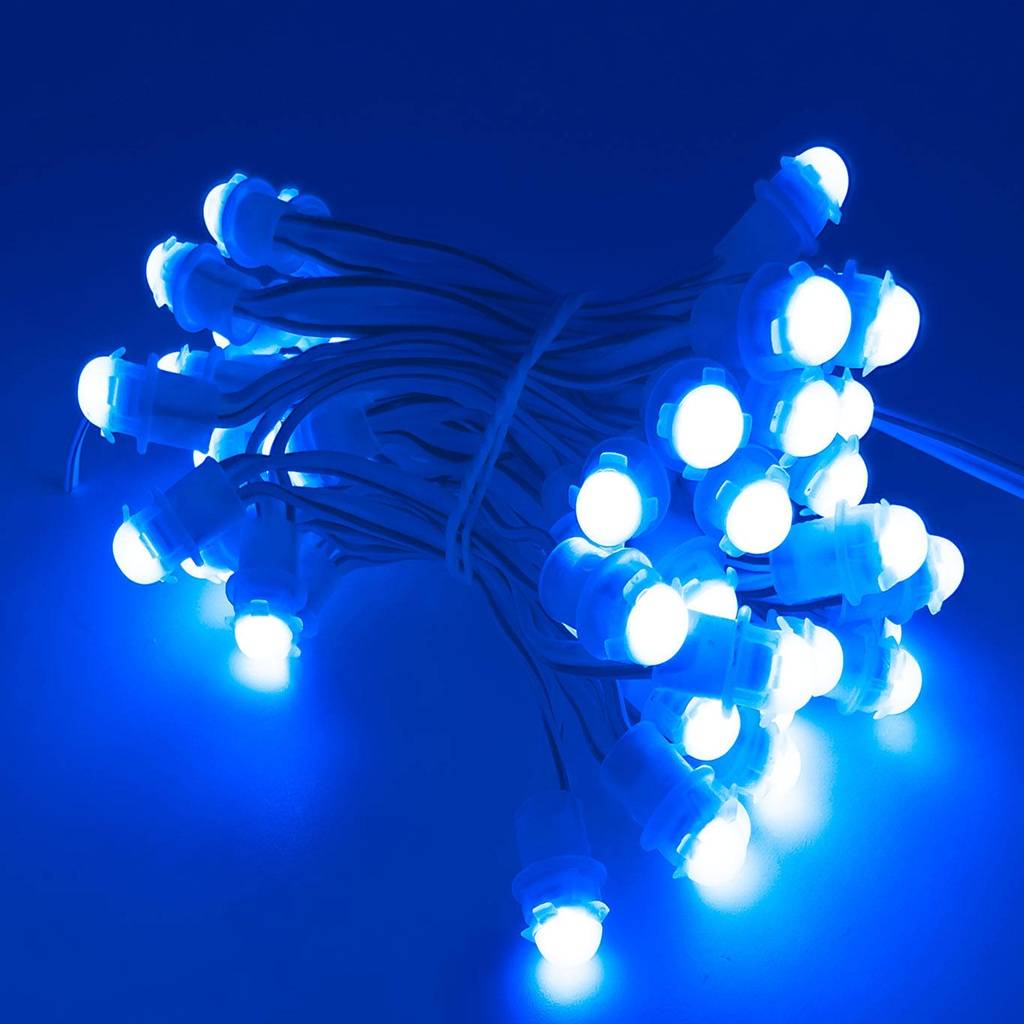 Led đúc F9 12V xanh dương SMD đế 9mm LD42 ngoài trời | LED Tubione