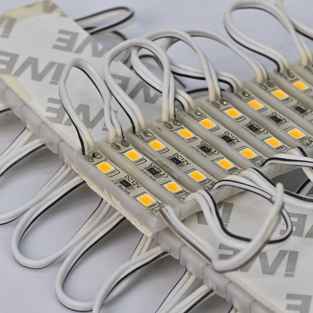 Led hắt module mini 2607 vàng nắng 2 bóng