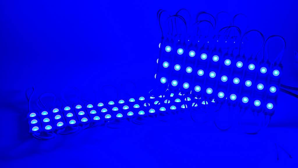 Tổng kho Led hắt module 3 bóng 6113 JIYI xanh dương