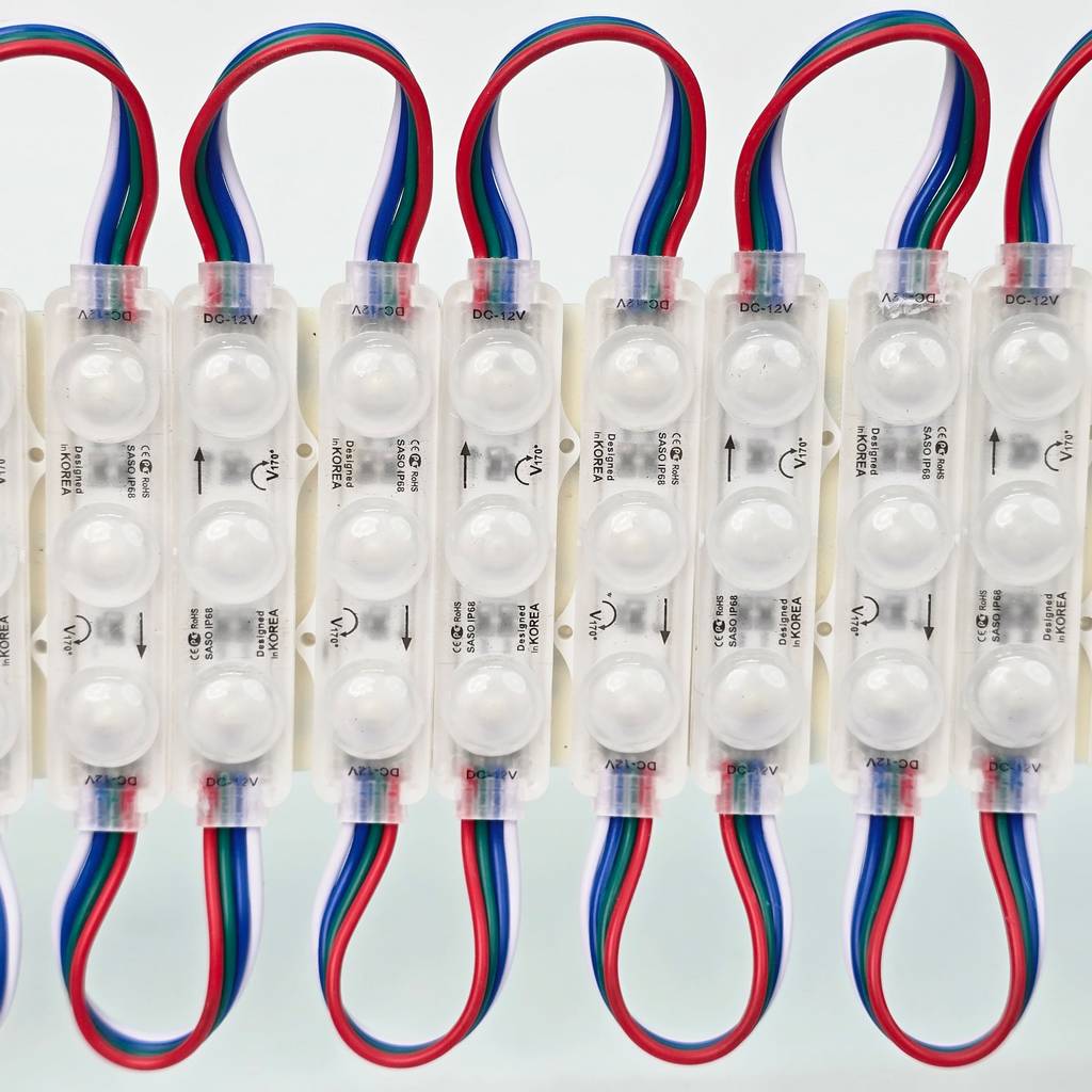 Tổng kho Led hắt module 3 bóng full màu 7115 IC 8206