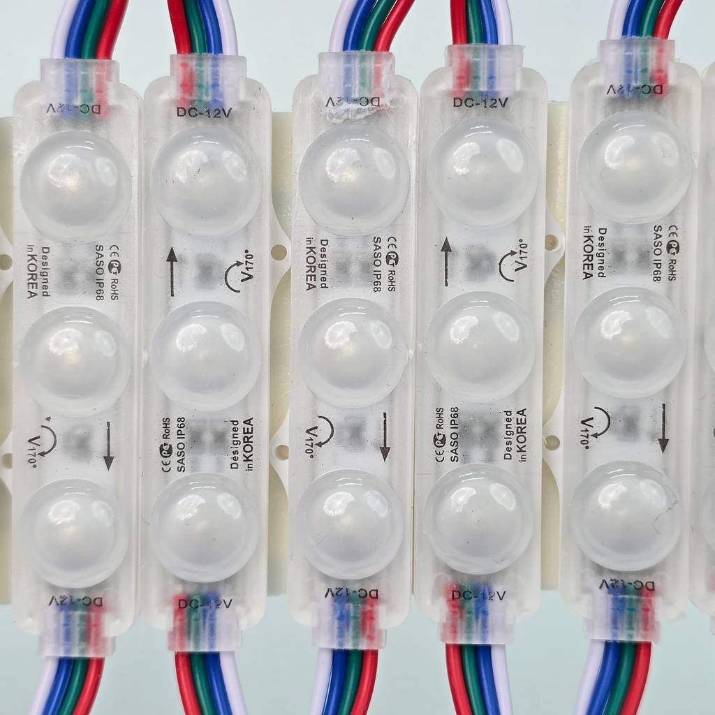 Led hắt module 3 bóng full màu 7115 IC 8206 giá sỉ