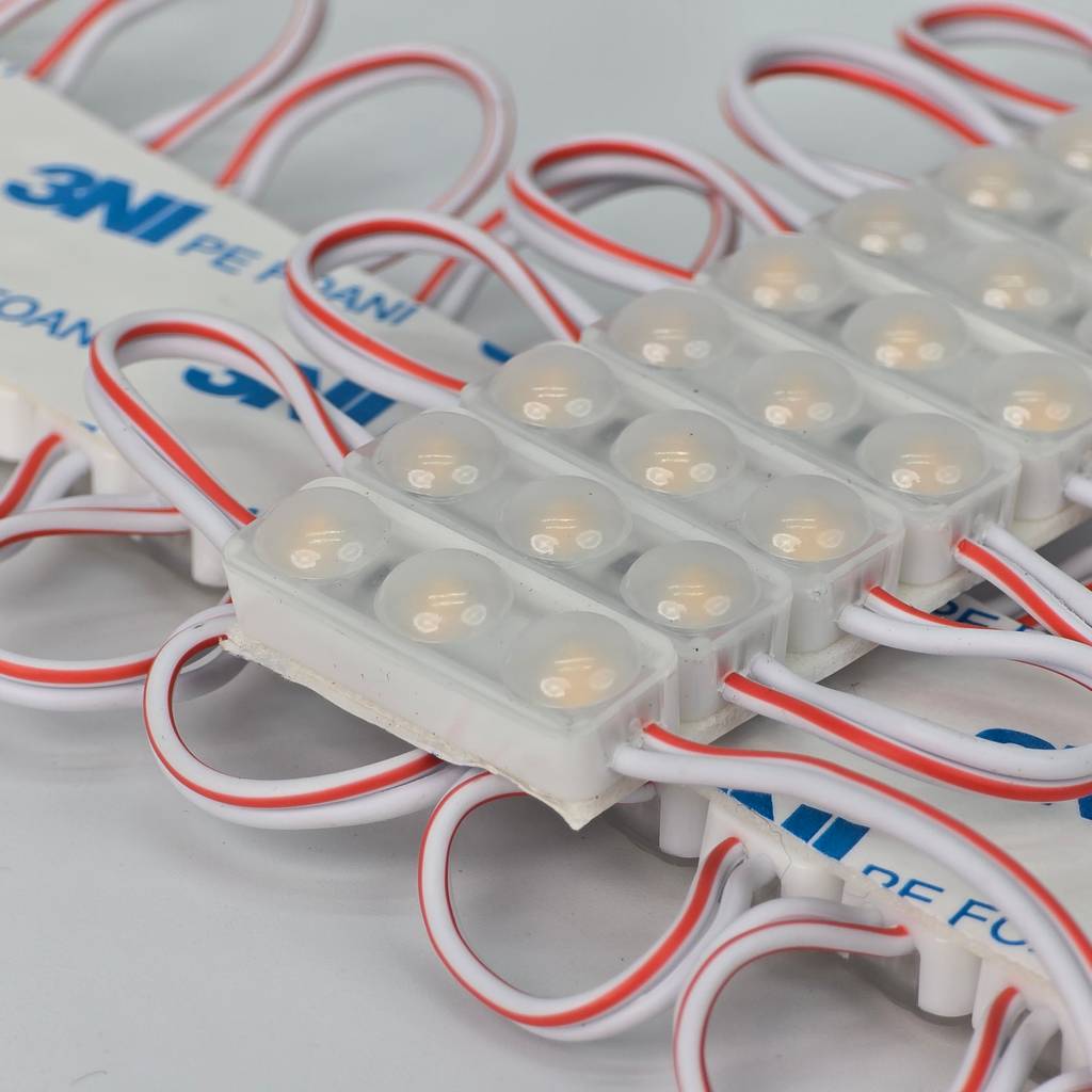 Tổng kho Led hắt module 3 bóng mini 3010 vàng nắng