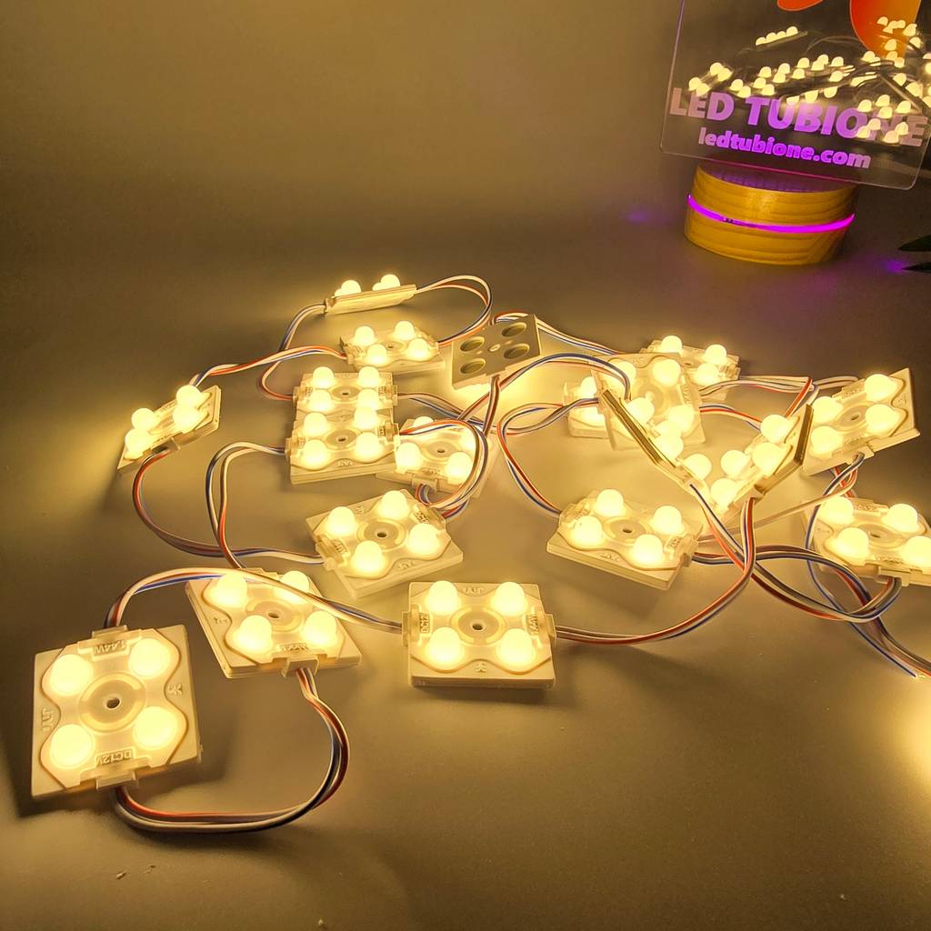 Tổng kho Led hắt module 4 bóng JIYI đế nhựa vàng nắng