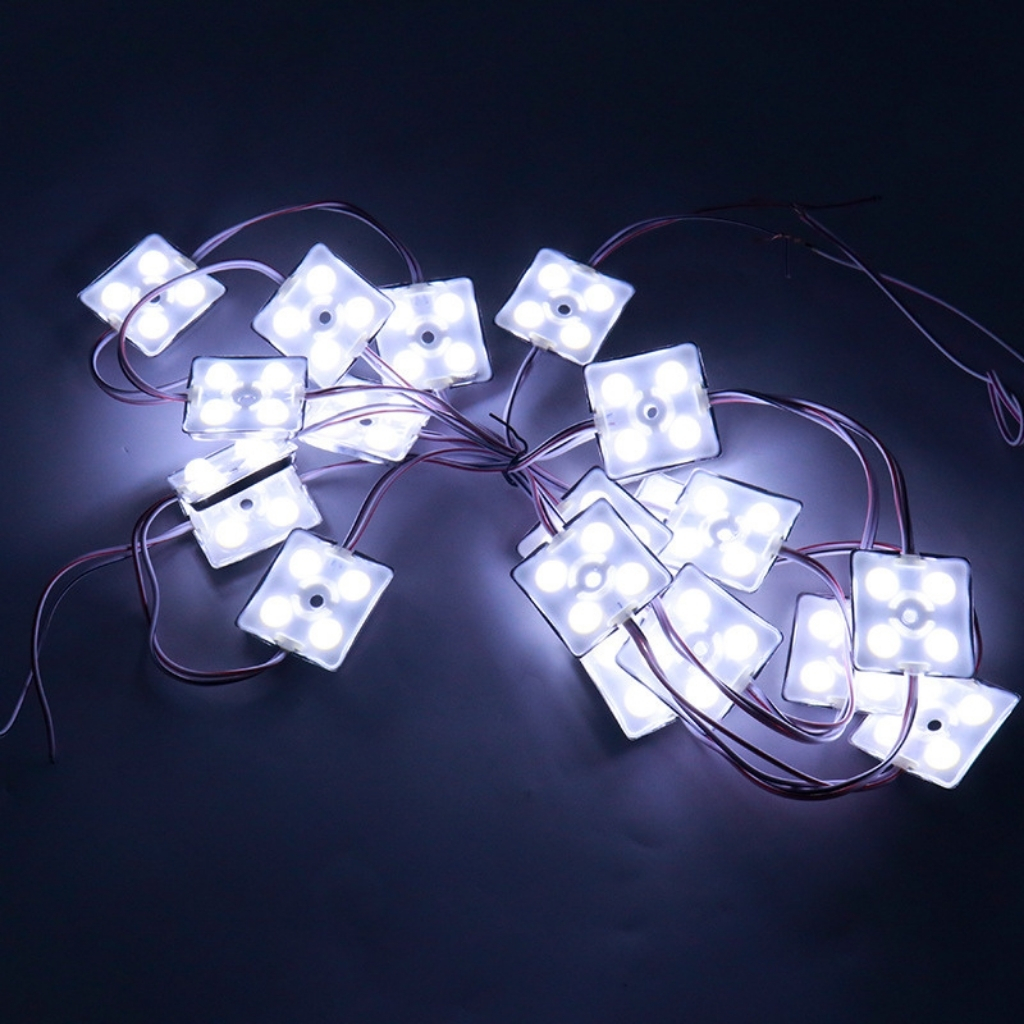 Led hắt module 4 bóng JIYI đế sắt trắng chính hãng