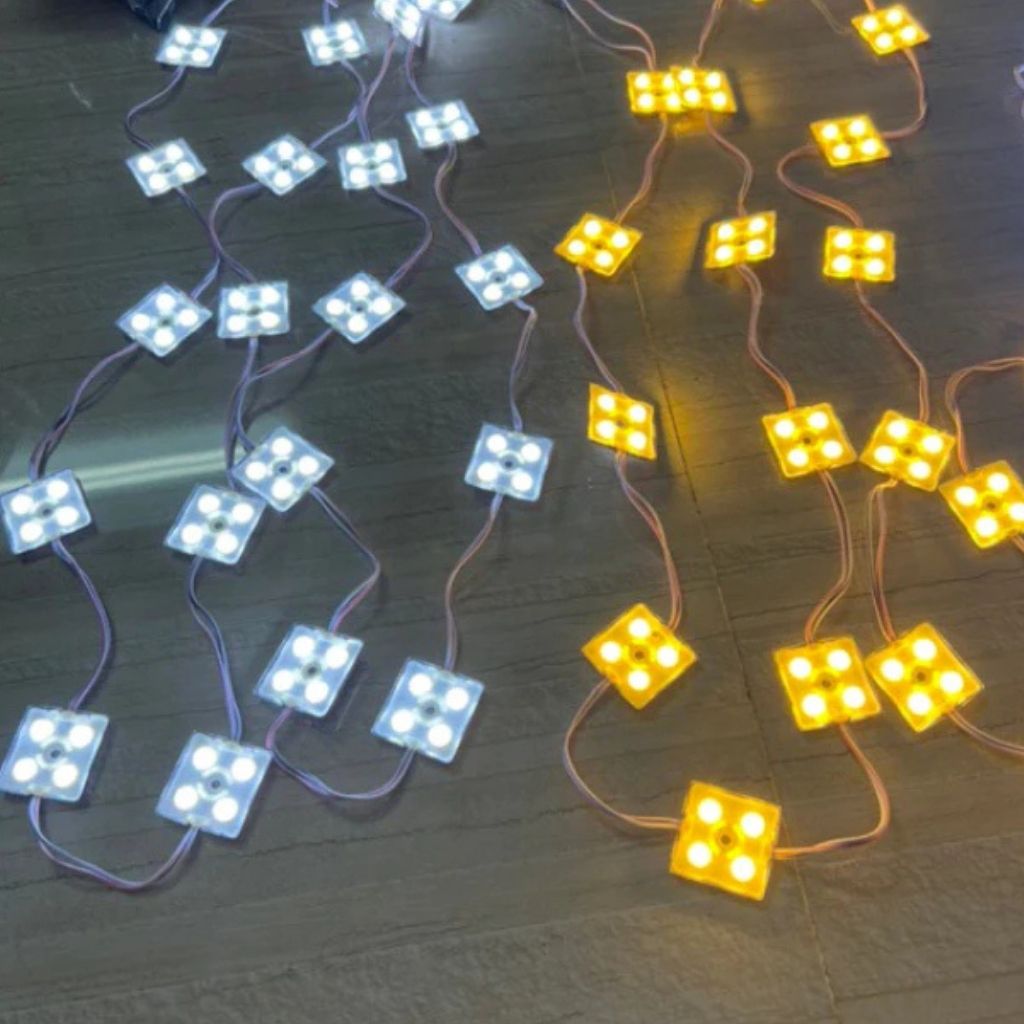 Giá sỉ Led hắt module 4 bóng JIYI đế sắt vàng nắng