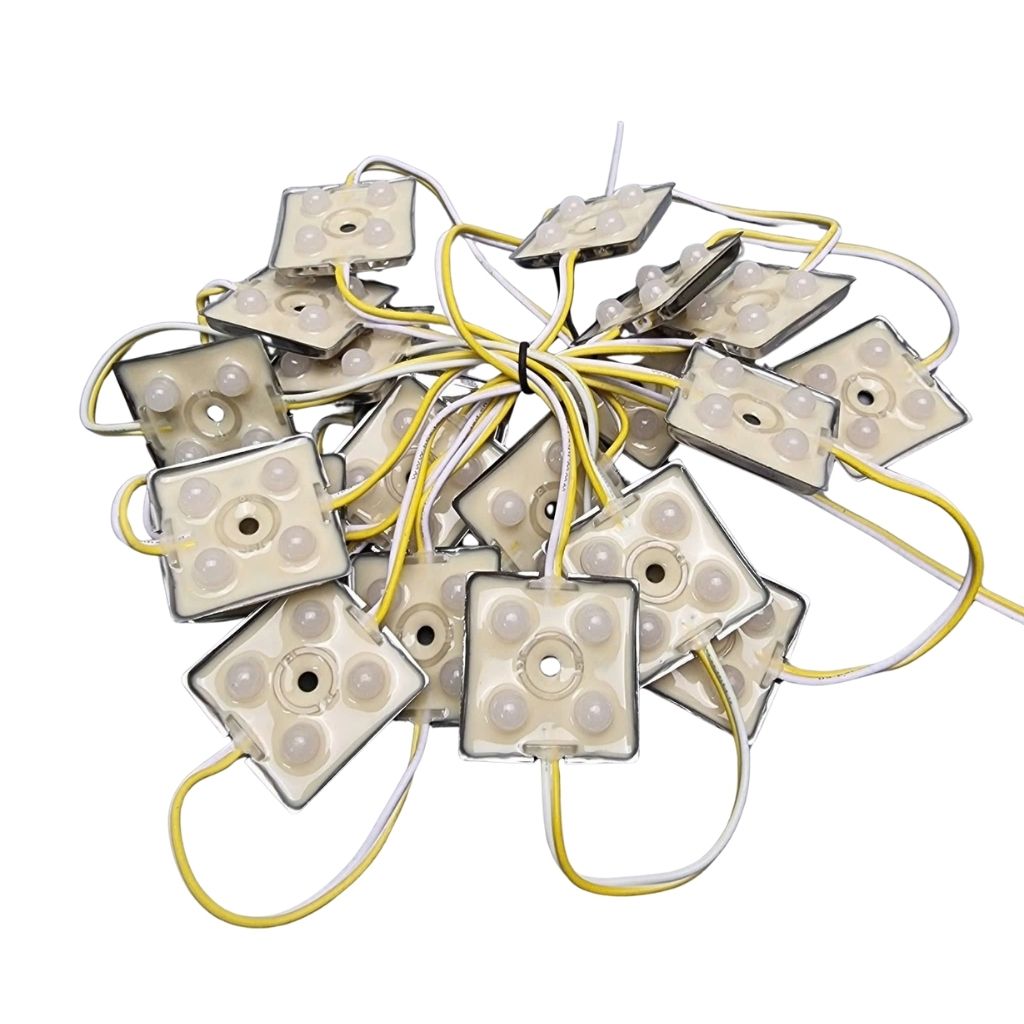 Kho Led hắt module 4 bóng JIYI đế sắt vàng nắng