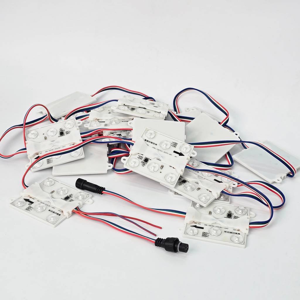 Led hắt module 6 bóng full màu IC16703 24V ngoài trời giá sỉ