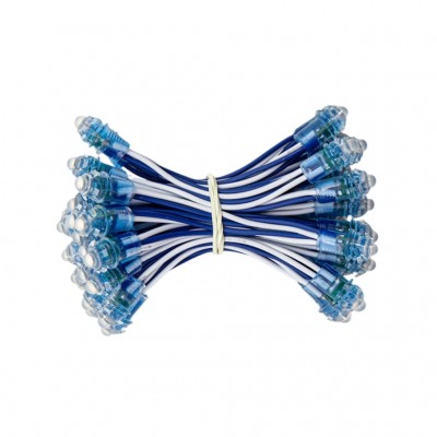 Led đúc F5 5V xanh dương đế 9mm có main LD7