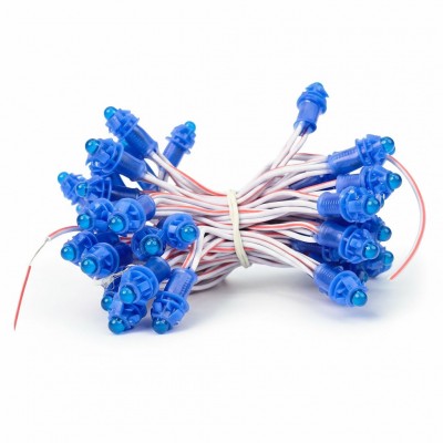 Led đúc F5 12V xanh dương TYY đế 9mm LD16